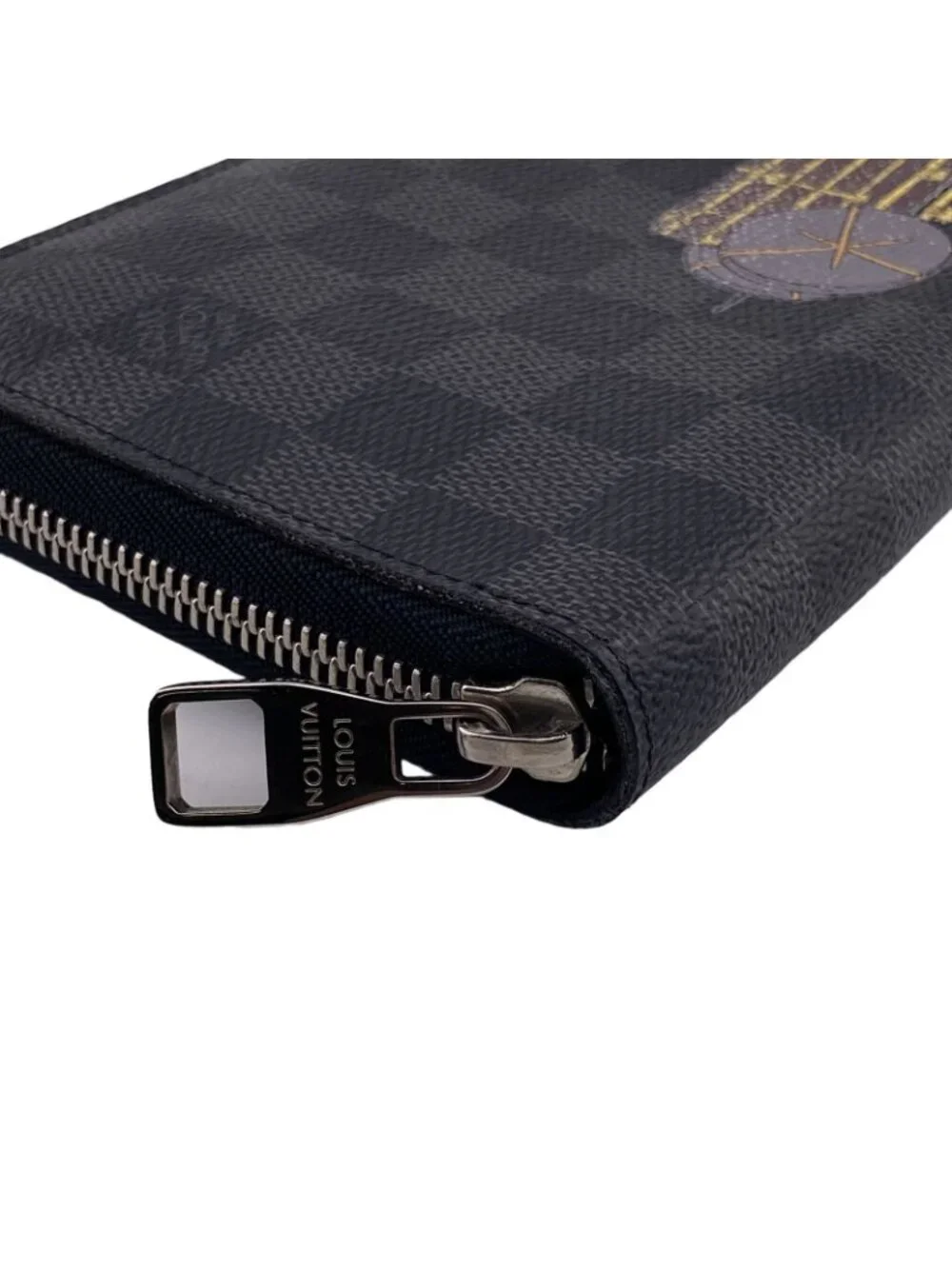 Louis Vuitton Zippy Organizer Damier Graphite Illustre Wallet Zip Around Black